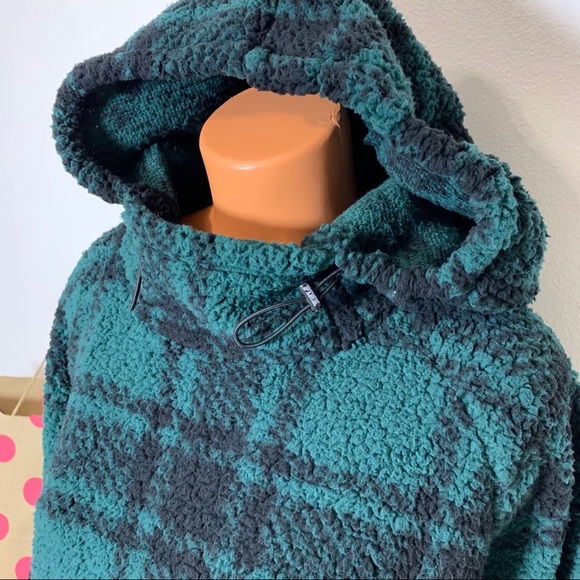 PINK VS FUNNEL NECK SHERPA HOODIE - Picture 5 of 8